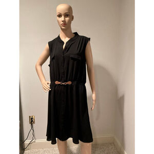 Woman’s RB Collection Fit Flare Black Dress Sz2XL NWOT